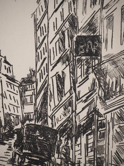 Maurice DE VLAMINCK : Rue vers Montparnasse, Gravure originale signée 2