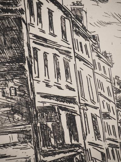 Maurice DE VLAMINCK : Rue vers Montparnasse, Gravure originale signée 2