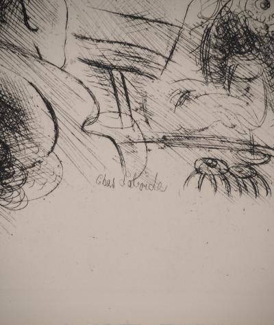 Chas LABORDE : Boulevard Haussman, Gravure originale signée 2