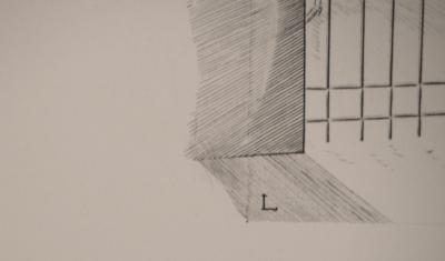 Jean-Emile LABOUREUR : Sous les arches du Palais Royal, Gravure originale Signée 2