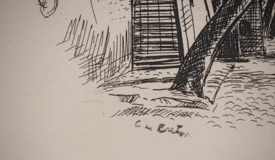 Constant LE BRETON : Le Pont des Arts, Gravure originale Signée 2