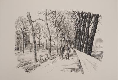 Jacques BOULLAIRE : Quai d’Orsay, Gravure originale Signée 2