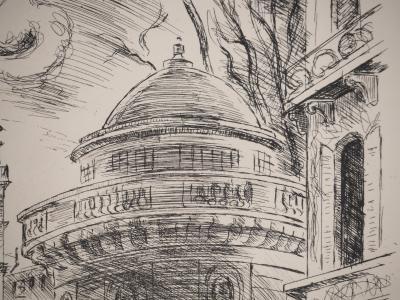 Jean MARCHAND : Faubourg Saint-Honoré, Gravure originale 2