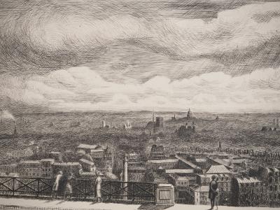 Demetrios Emmanuel GALANIS : Vue depuis le Sacré Cœur, Gravure originale signée 2