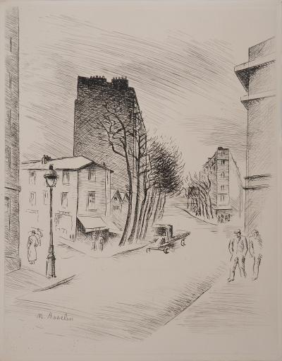 Maurice ASSELIN : Belleville à vol d’âme, Gravure originale signée 2