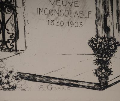 Edouard GOERG : Père Lachaise, Gravure originale signée 2