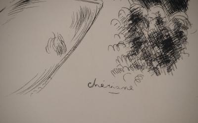 Anne CHERIANE : Vue sur le Père Lachaise, Gravure originale signée 2