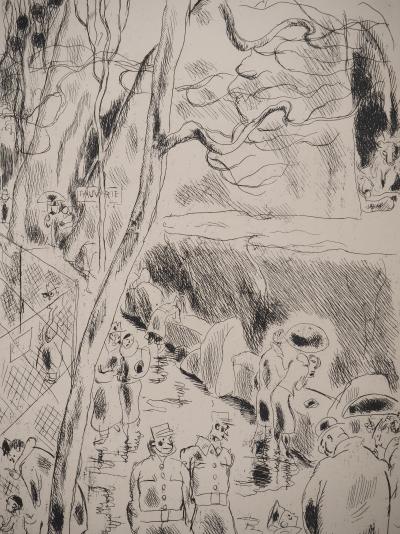 Gus BOFA : Fauverie au Jardin des Plantes, Gravure originale 2