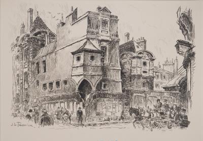 Joseph LE TOURNIER : Le Marais, Gravure originale signée 2