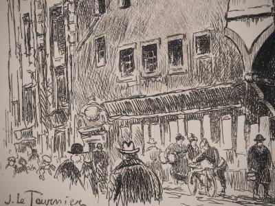 Joseph LE TOURNIER : Le Marais, Gravure originale signée 2
