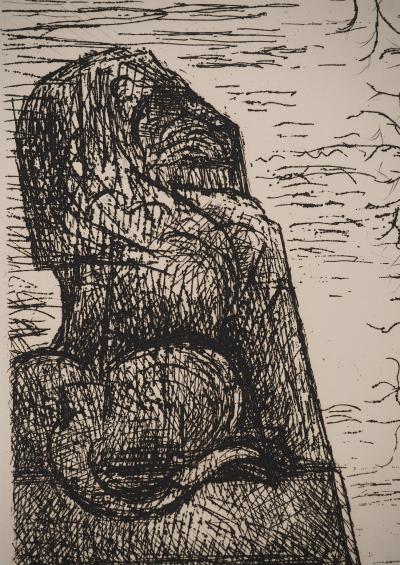 Marcel GROMAIRE : Quartier de Montrouge, Gravure originale signée 2