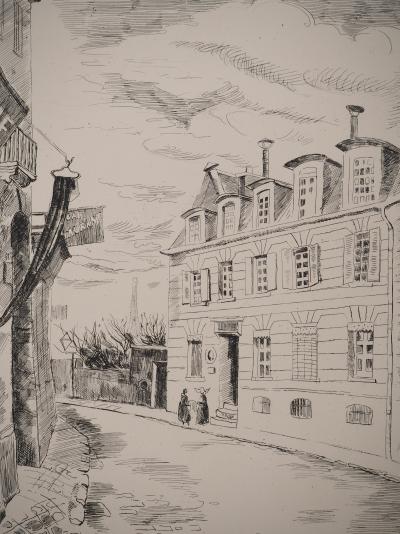 Edmond CERIA : Passy, Gravure originale signé 2