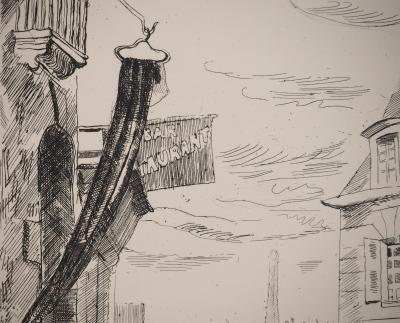 Edmond CERIA : Passy, Gravure originale signé 2