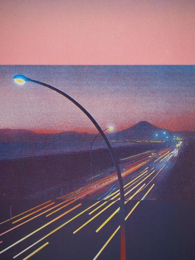 Jean-Michel FOLON : Mont Fuji, Affiche originale d’époque signée 2