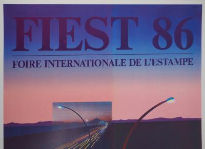 Jean-Michel FOLON : Mont Fuji, Affiche originale d’époque signée 2