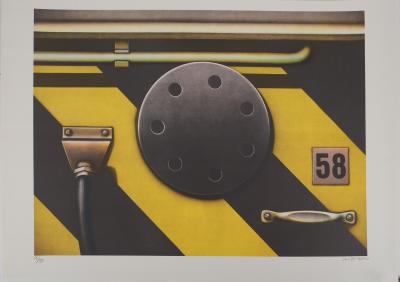 Peter KLASEN : Zone 58, Lithographie originale signée 2