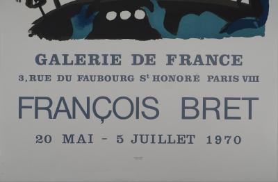 François BRET : Sur la route, Affiche en lithographie originale 2