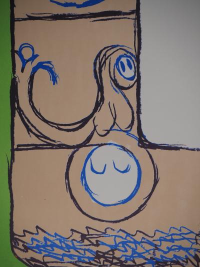 Pierre ALECHINSKY : Histoire d’un serpent, Affiche en lithographie originale 2