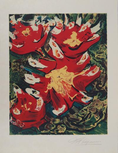 David ALFARO SIQUEIROS : Terre rouge, Lithographie originale signée 2