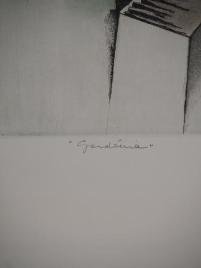Annapia ANTONINI : Gardénia, Gravure originale signée 2