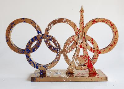 SPACO - Jeux olympiques gold France , 2024 - Sculpture pop street art 2