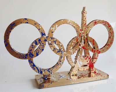 SPACO - Jeux olympiques gold France , 2024 - Sculpture pop street art 2