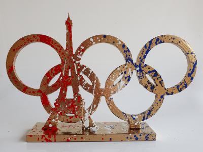SPACO - Jeux olympiques gold France , 2024 - Sculpture pop street art 2