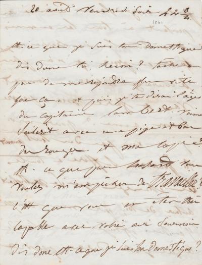 Juliette Drouet - Lettre autographe signée à Victor Hugo avec dessin 2