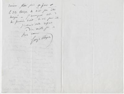 Georges BIZET Lettre autographe signée La jolie fille de Perth 2