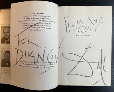 Salvador DALI - Livre dédicacé signé avec dessin 2