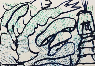 Pierre ALECHINSKY - Sans-titre, 2013 - Lithographie originale signée au crayon 2