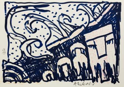 Pierre ALECHINSKY - Sans-titre, 2013 - Lithographie originale signée au crayon 2