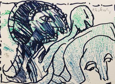 Pierre ALECHINSKY - Sans-titre, 2013 - Lithographie originale signée au crayon 2