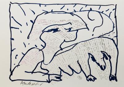 Pierre ALECHINSKY - Sans-titre, 2013 - Lithographie originale signée au crayon 2