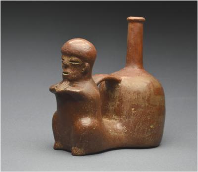 Équateur, 1000 - 500 av J.-C, Culture Chorrera, Vase rituel anthropomorphe, Céramique vernissée 2