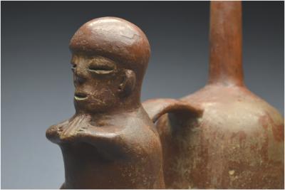 Équateur, 1000 - 500 av J.-C, Culture Chorrera, Vase rituel anthropomorphe, Céramique vernissée 2