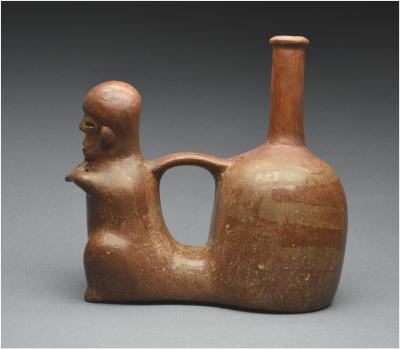 Équateur, 1000 - 500 av J.-C, Culture Chorrera, Vase rituel anthropomorphe, Céramique vernissée 2