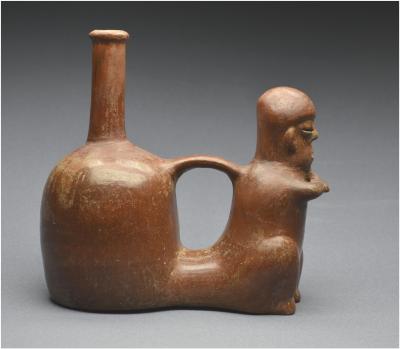 Équateur, 1000 - 500 av J.-C, Culture Chorrera, Vase rituel anthropomorphe, Céramique vernissée 2