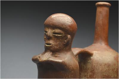 Équateur, 1000 - 500 av J.-C, Culture Chorrera, Vase rituel anthropomorphe, Céramique vernissée 2