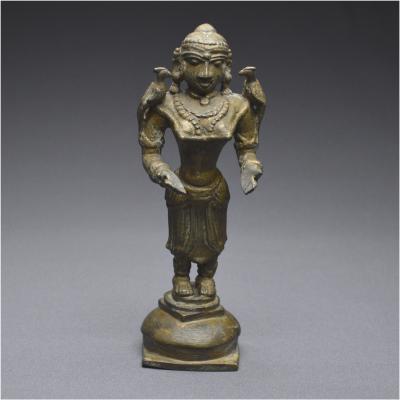 Inde, XIXème siècle, Statuette en bronze représentant Lakshmi 2