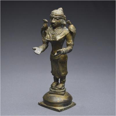 Inde, XIXème siècle, Statuette en bronze représentant Lakshmi 2