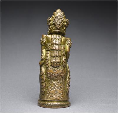 Indonésie, Bali, XVIème - XVIIème siècle, Manche de kriss anthropomorphe en alliage cuivreux 2