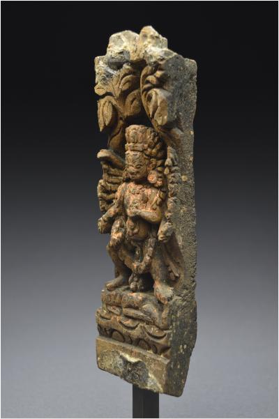 Népal, XVIème - XVIIème siècle, Sculpture de Shiva en bois sous sa forme courroucée Bhairava 2