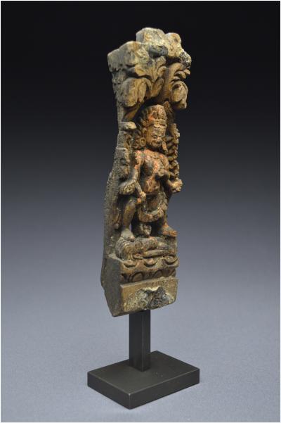 Népal, XVIème - XVIIème siècle, Sculpture de Shiva en bois sous sa forme courroucée Bhairava 2