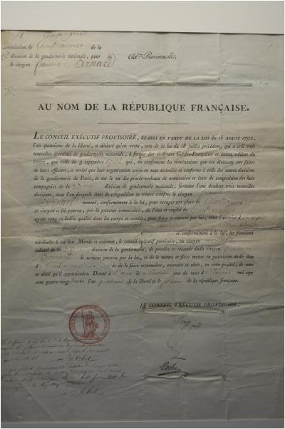 Révolution Française, Document du Conseil Exécutif Provisoire de Paris, Daté du 9 janvier 1793 2