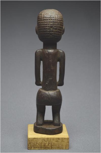 République Démocratique du Congo (ex Zaïre), Peuple Tabwa, Milieu du XXème siècle, Ancienne statuette anthropomorphe à patine sombre brillante 2