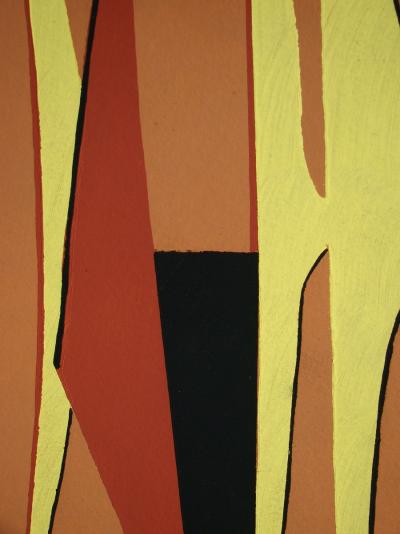 Alberto MAGNELLI (after) - Abstract composition, 1952 - Stencil in gouache colors 2