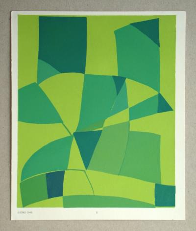 Cicéron DIAS (d'après) - Composition abstraite, 1952 - Pochoir en couleurs gouache 2