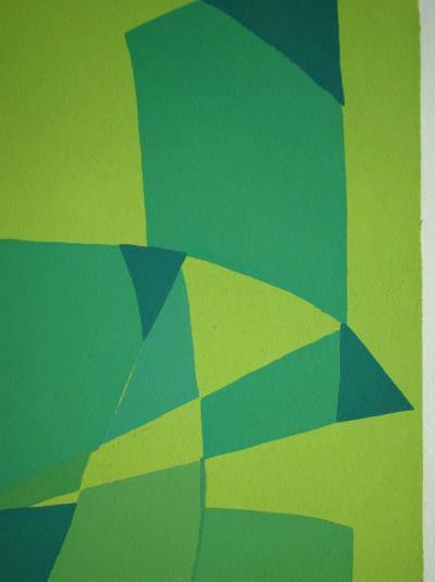 Cicéron DIAS (d'après) - Composition abstraite, 1952 - Pochoir en couleurs gouache 2
