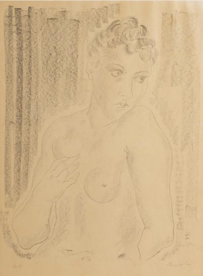 Léonard Tsuguharu FOUJITA - Femme nue à mi-corps 2